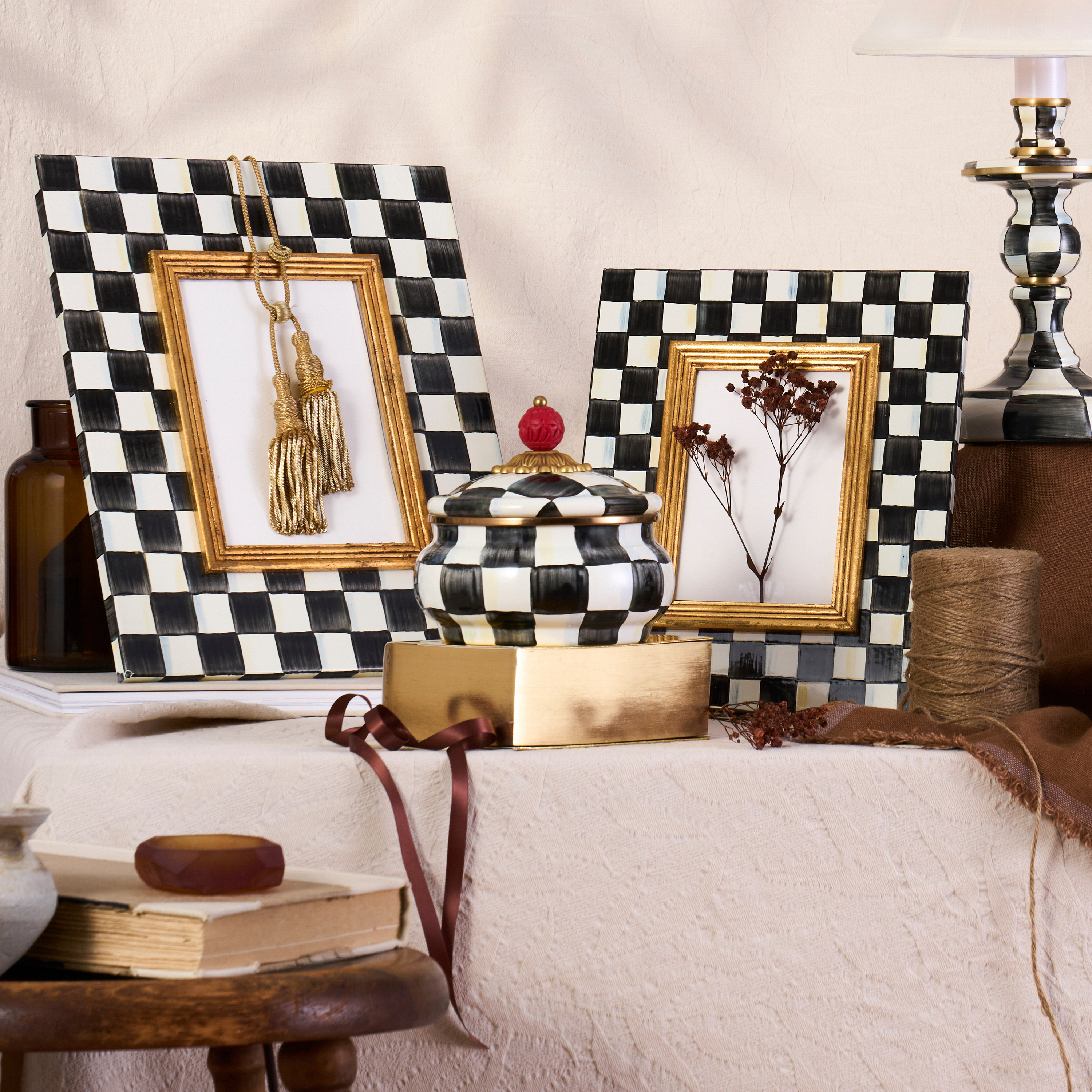 MacKenzie-Childs | Courtly Check Squashed Pot