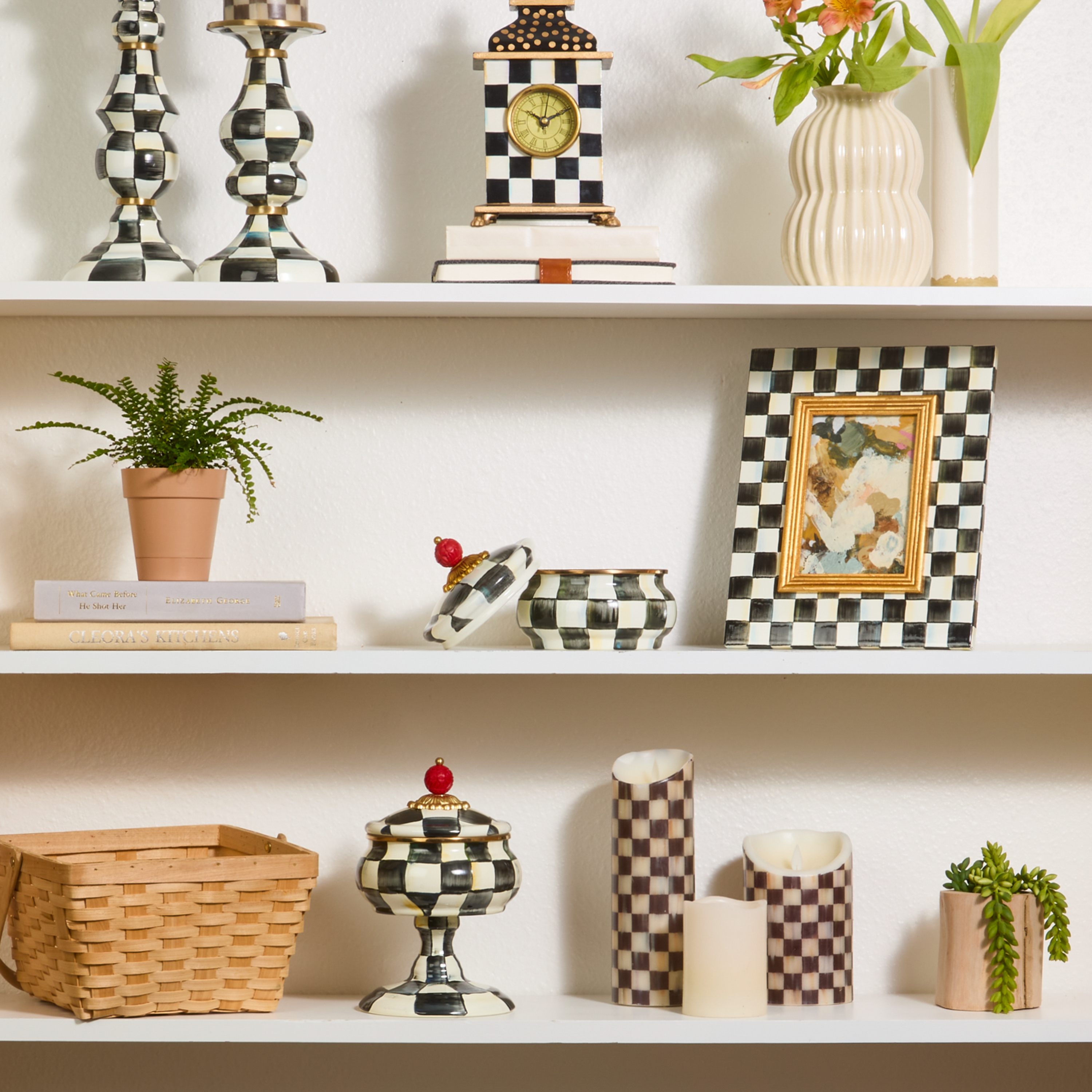 MacKenzie-Childs | Courtly Check Squashed Pot