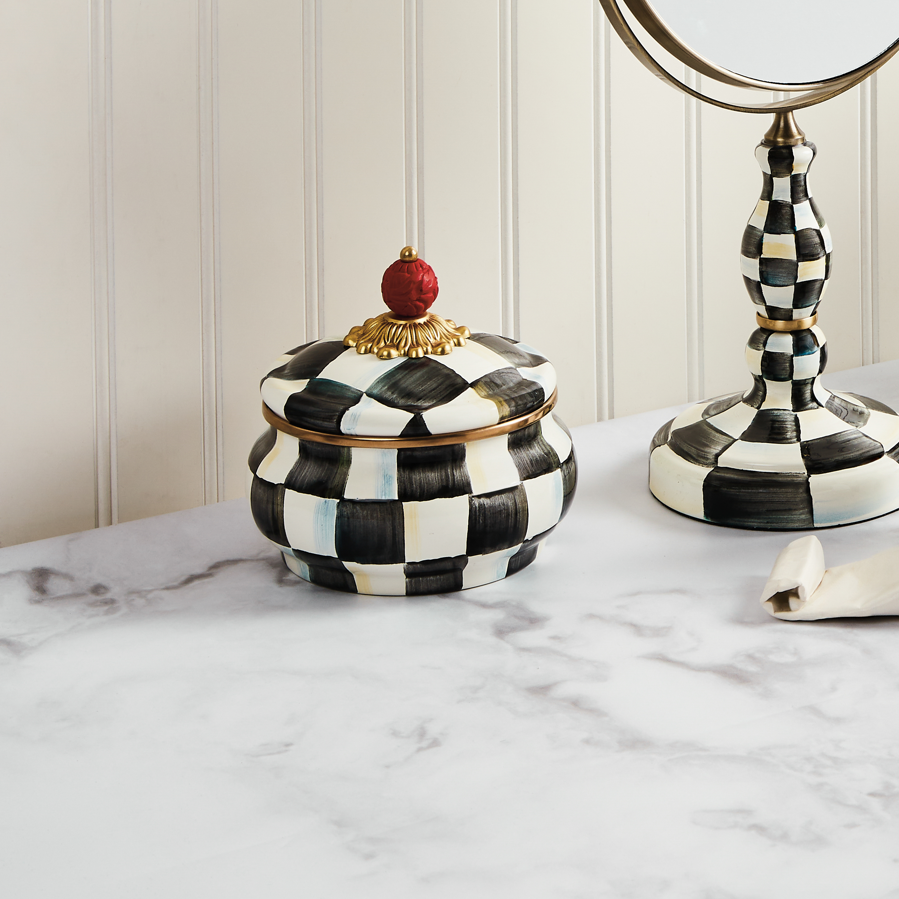 MacKenzie-Childs | Courtly Check Squashed Pot