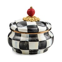 Courtly Check Squashed Pot