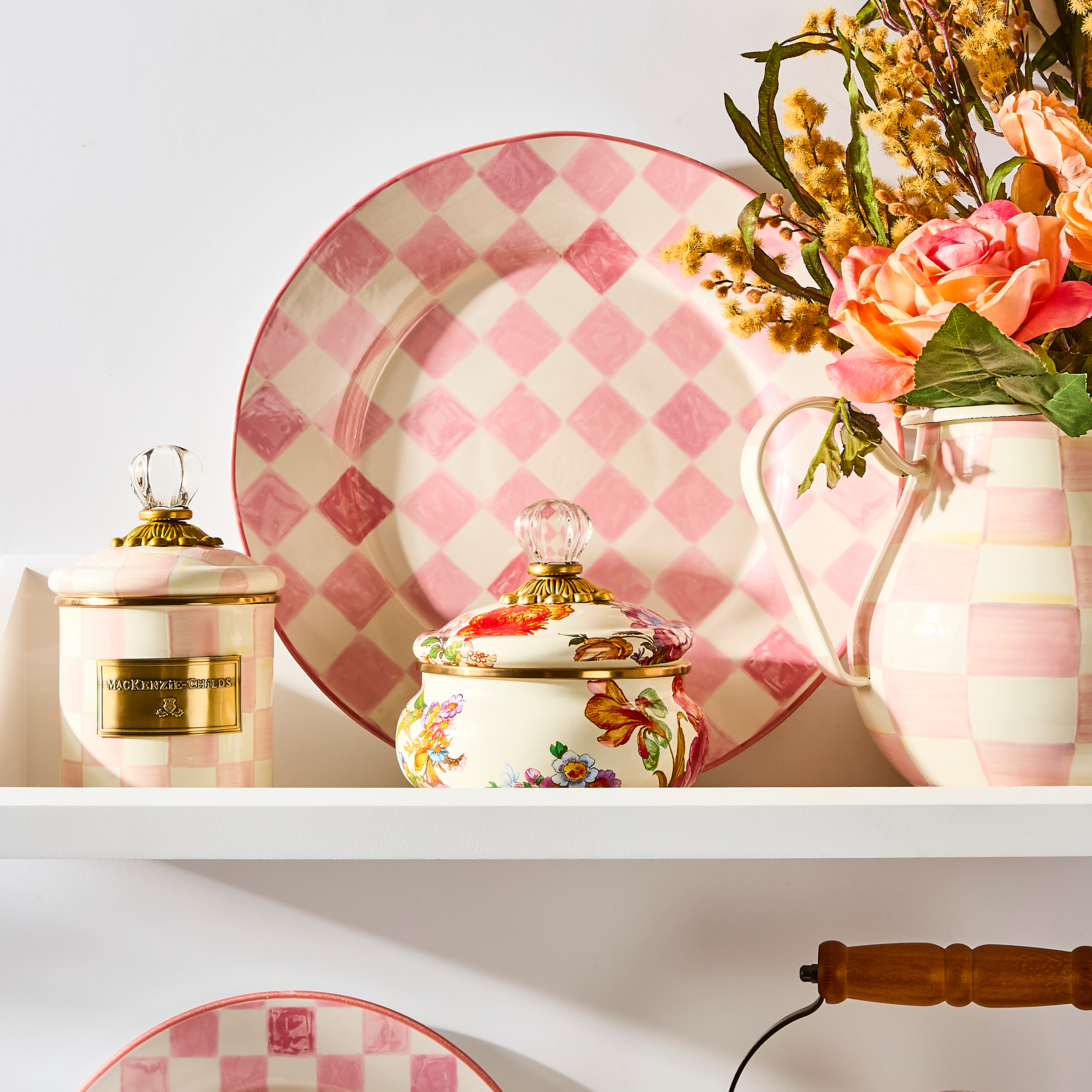 MacKenzie-Childs | White Flower Market Squashed Pot