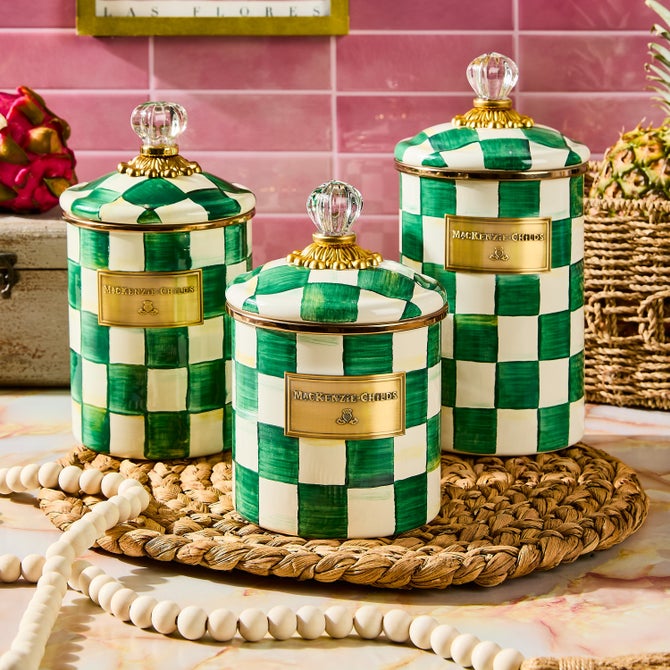 Emerald Check Small Canister image number 2