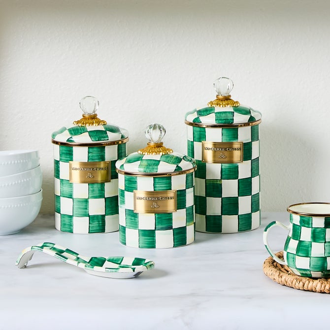 Emerald Check Small Canister image number 8