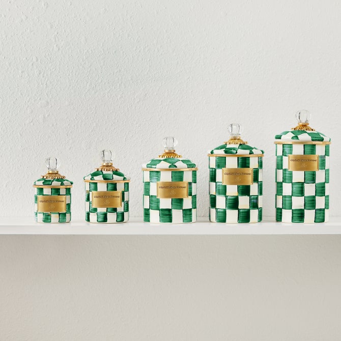 Emerald Check Small Canister image number 9