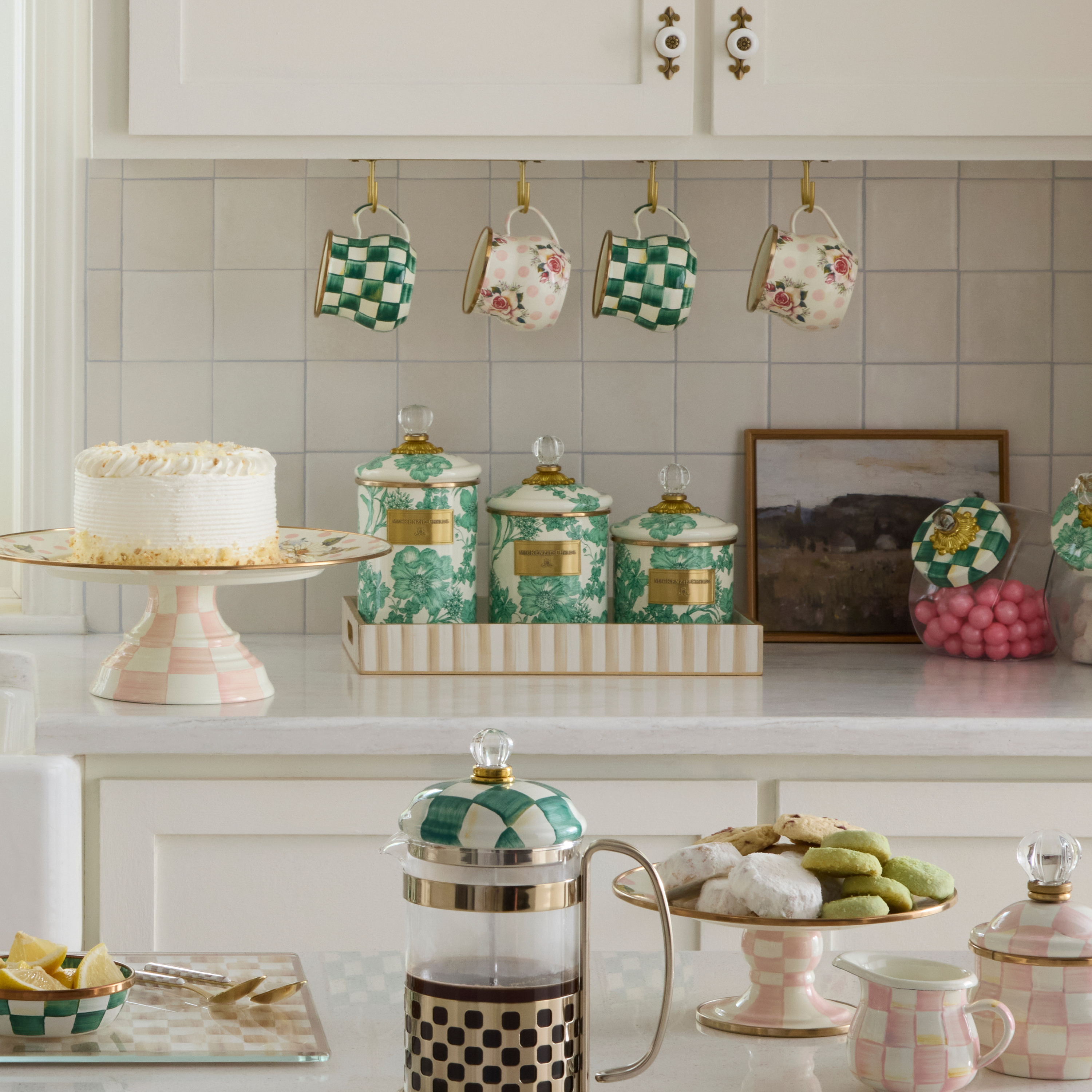 MacKenzie-Childs | Emerald English Garden Small Canister