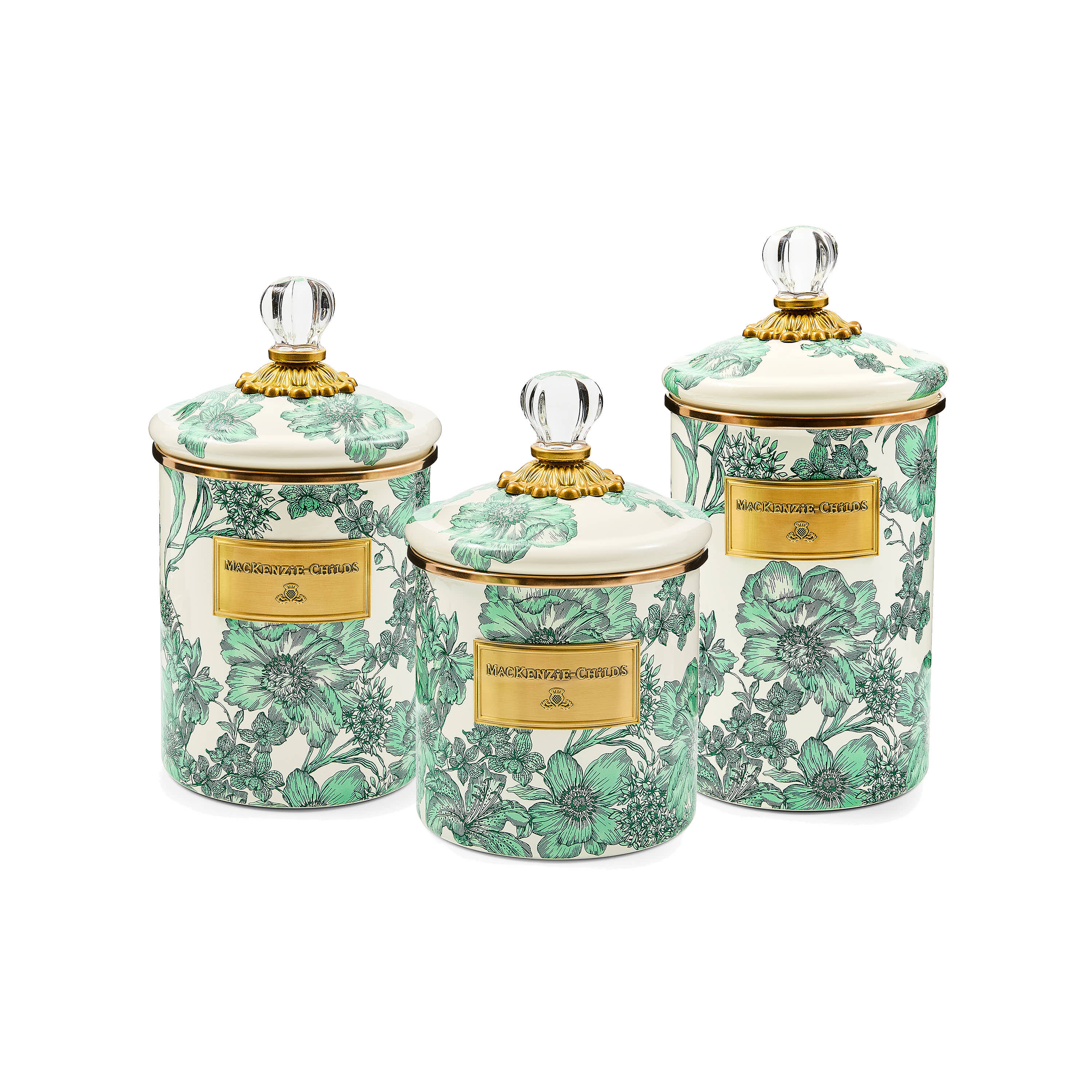 MacKenzie-Childs | Emerald English Garden Small Canister
