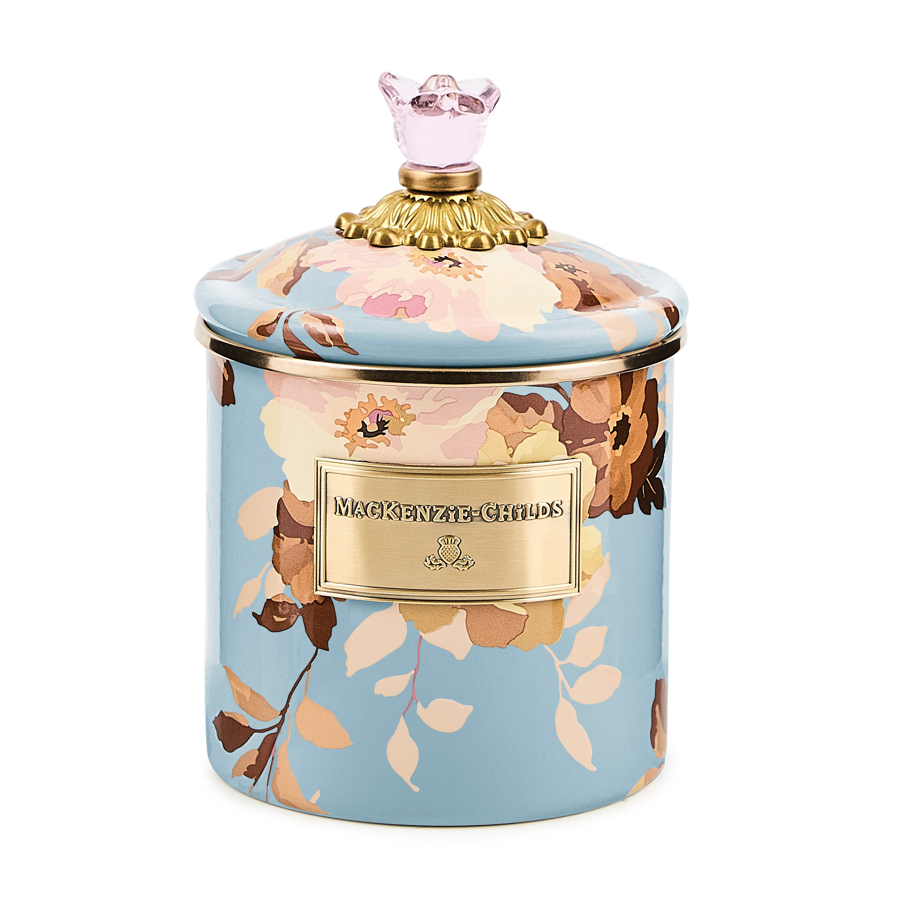 MacKenzie-Childs | Wild Rose Slate Small Canister