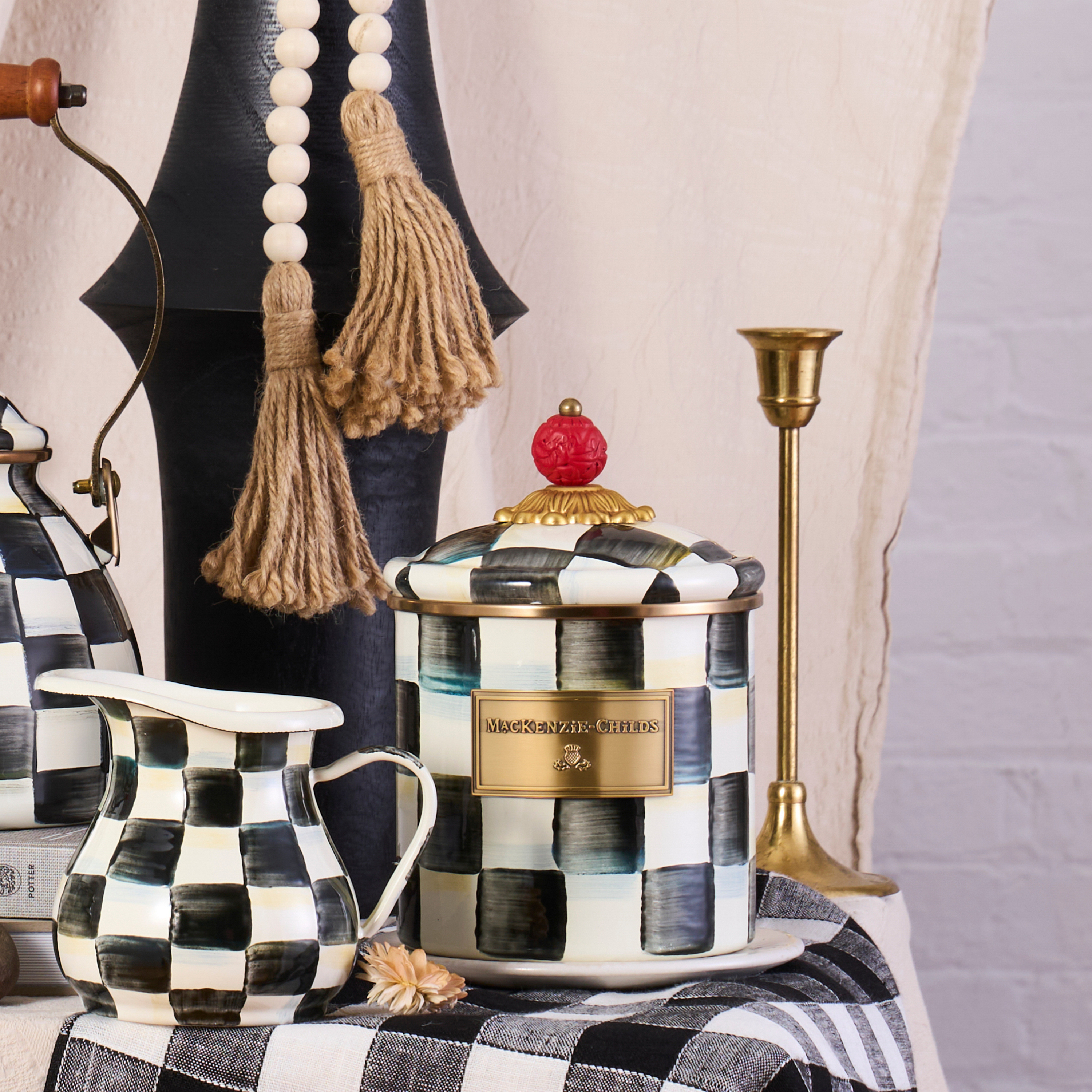 MacKenzie-Childs | Courtly Check Small Canister