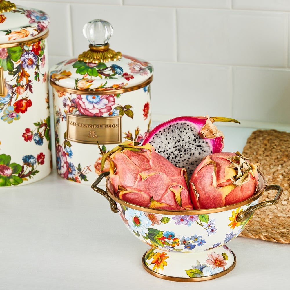 MacKenzie-Childs | White Flower Market Small Canister