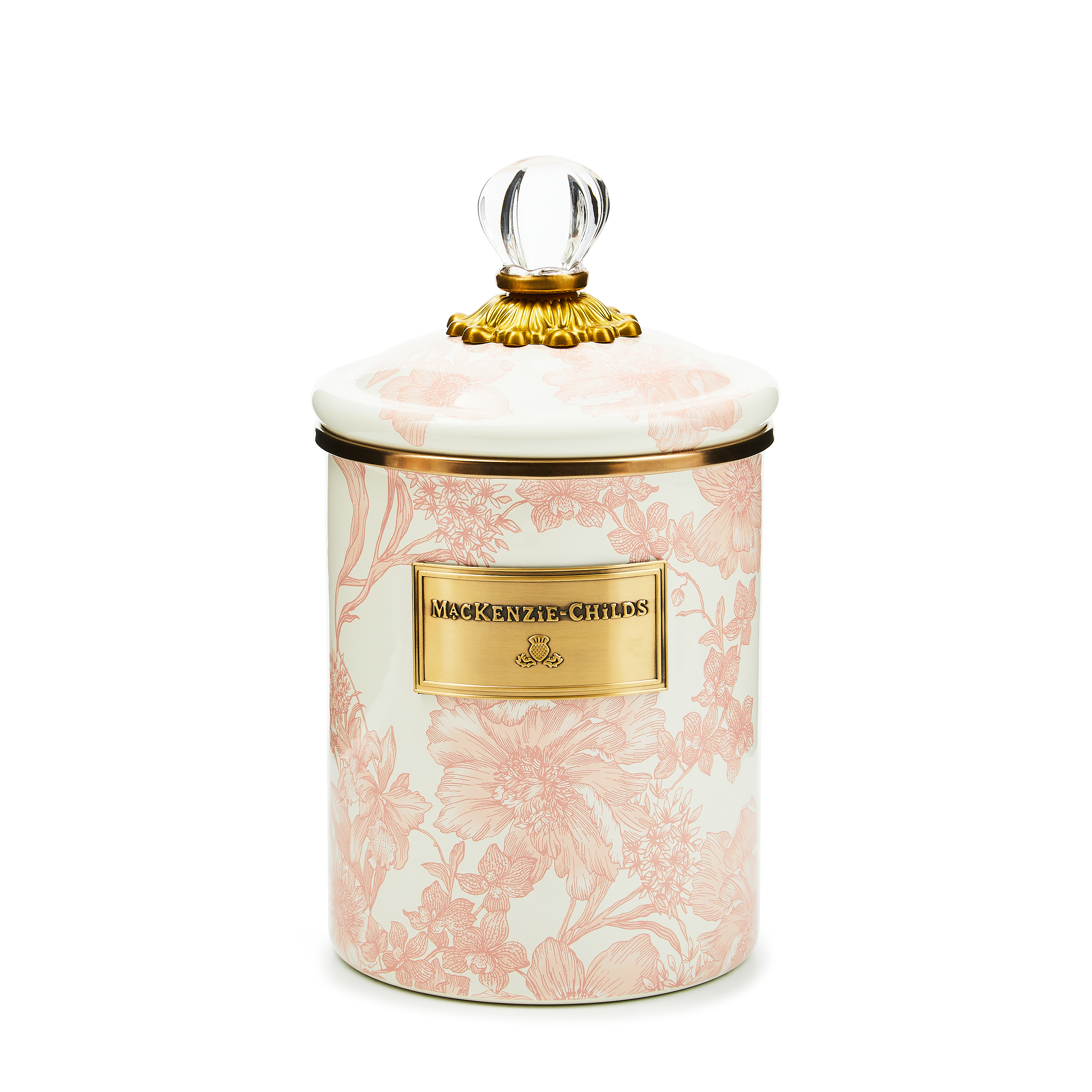 MacKenzie-Childs | Rosy English Garden Medium Canister