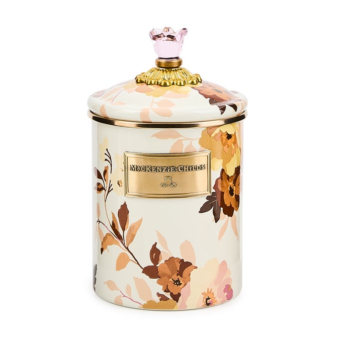 Wild Rose White Medium Canister image number 0