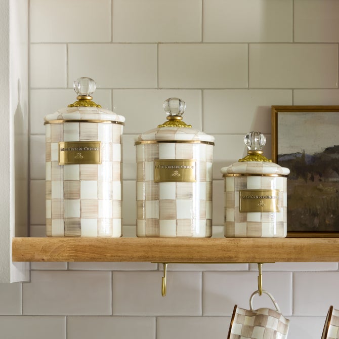 Mocha Check Medium Canister image number 6