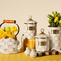 Mocha Check Medium Canister