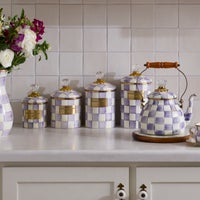 Violet Check Medium Canister