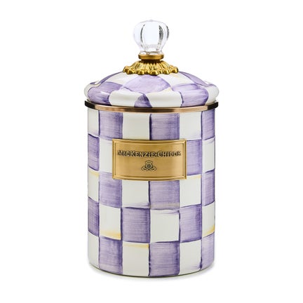 Violet Check Medium Canister