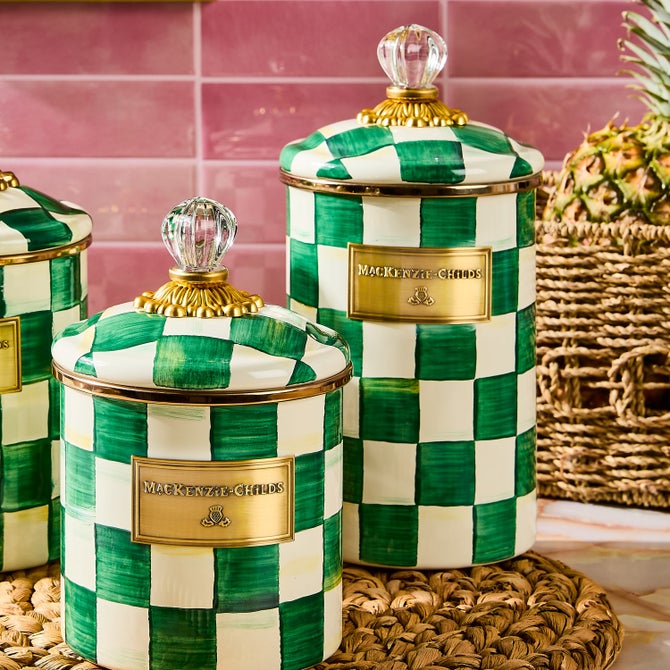 Emerald Check Large Canister image number 2