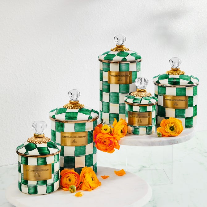 Emerald Check Large Canister image number 9