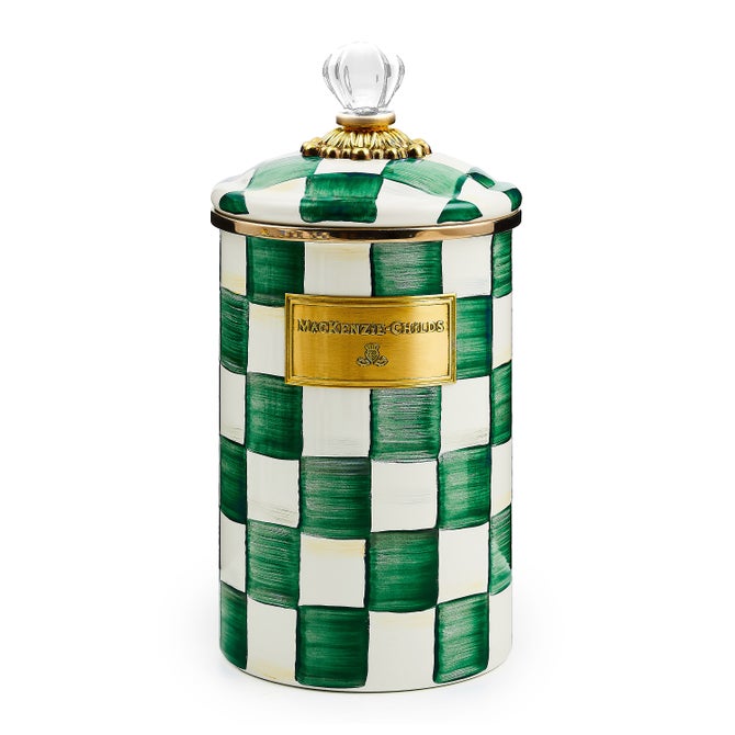 Emerald Check Large Canister image number 0