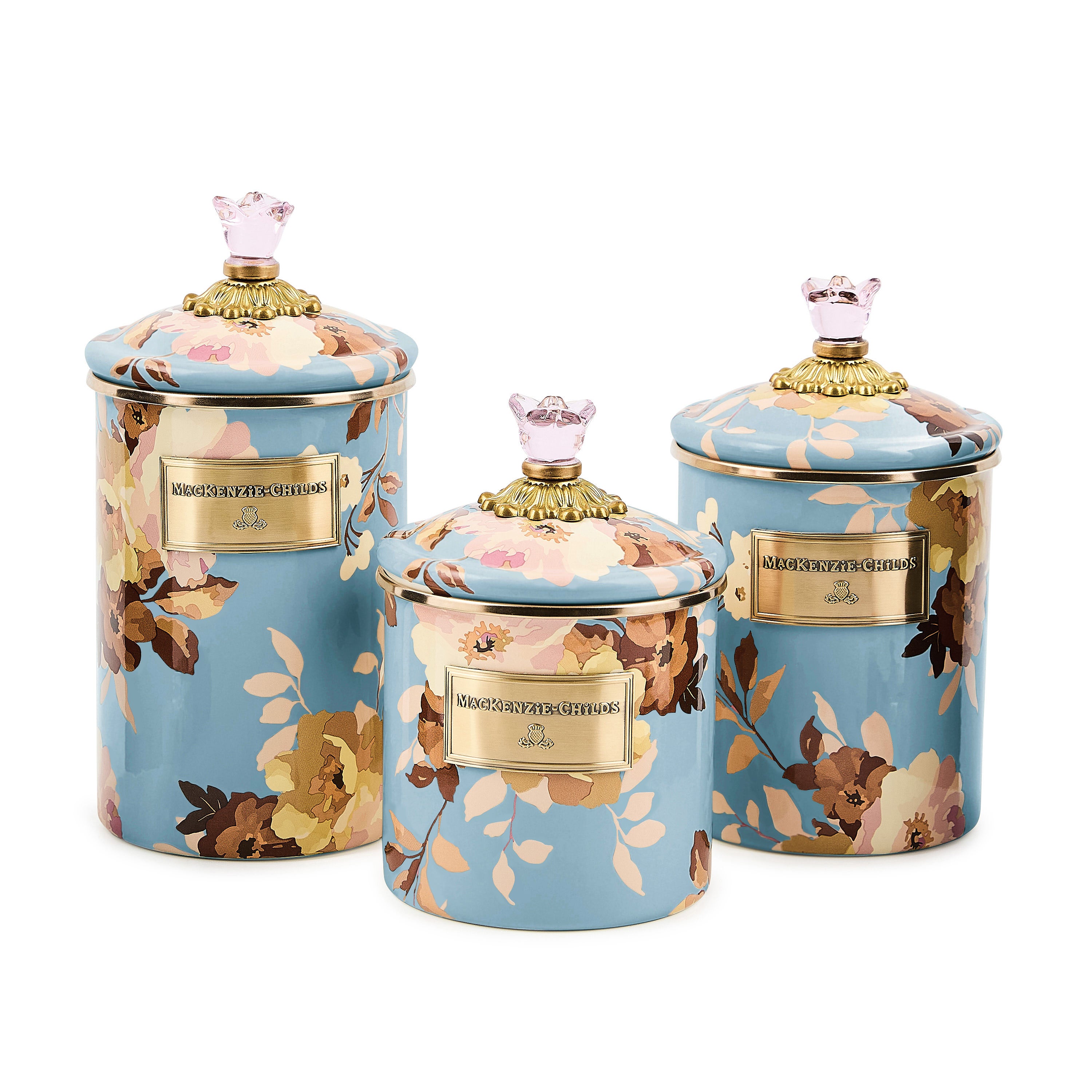 MacKenzie-Childs | Wild Rose Slate Large Canister MacKenzie-Childs | Wild Rose Slate Large Canister