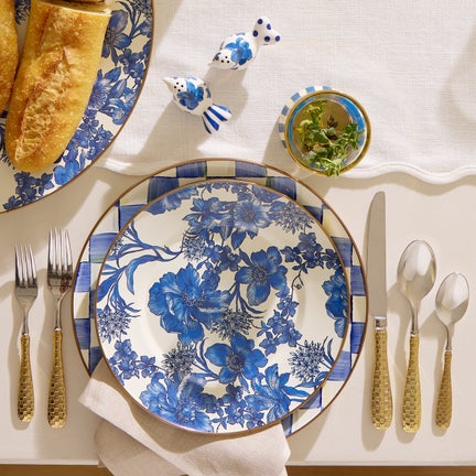 Royal English Garden Enamel Dinner Plate, Set of 4