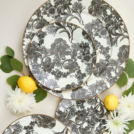 Sterling English Garden Enamel Dinner Plate, Set of 4