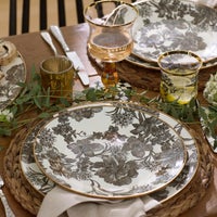Sterling English Garden Enamel Dinner Plate, Set of 4