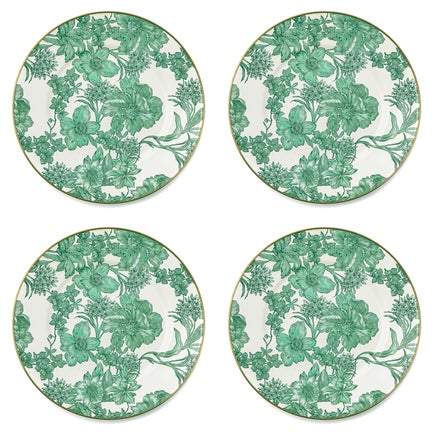 Emerald English Garden Dinner Plate, Set of 4