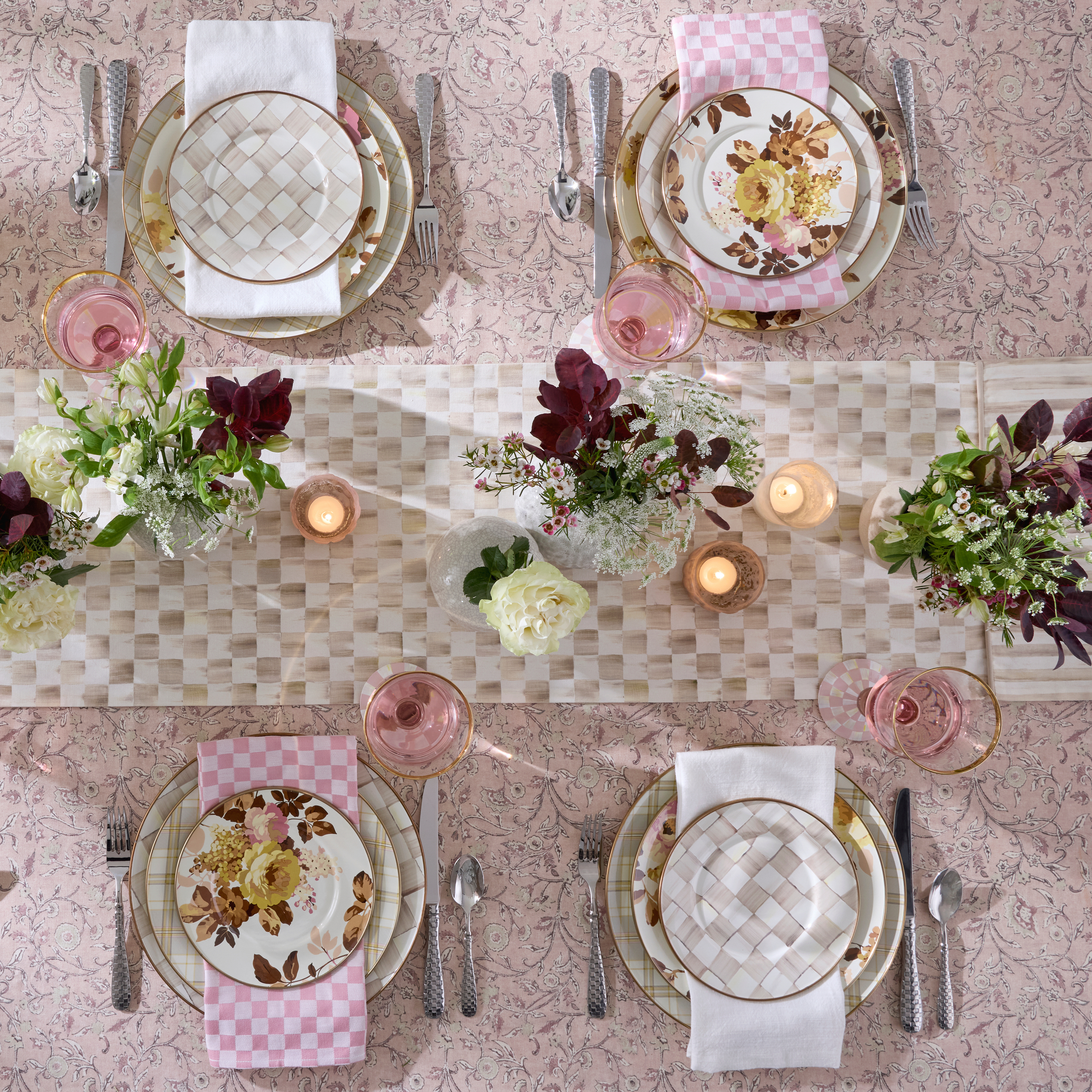 MacKenzie-Childs | Wild Rose White Dinner Plate
