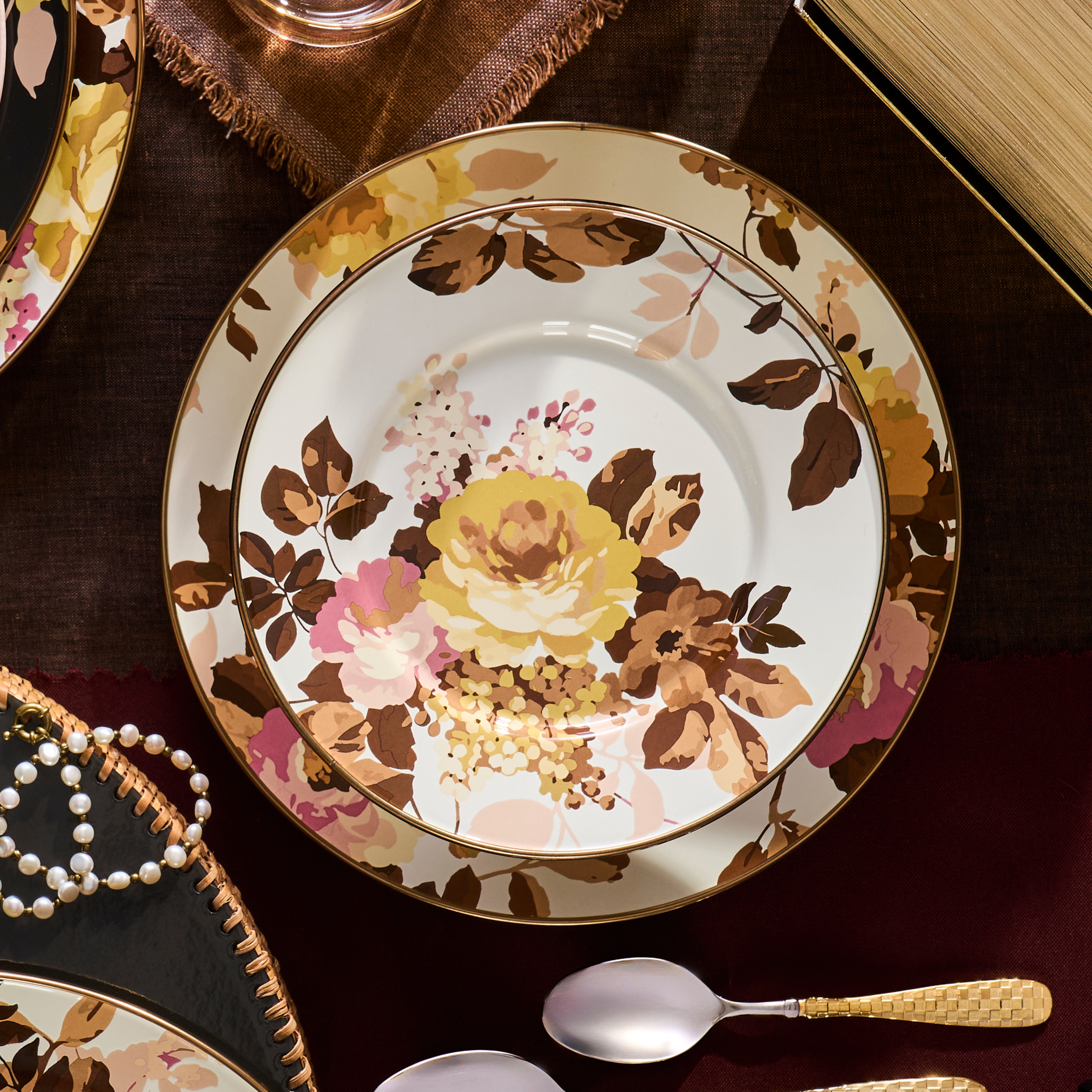 MacKenzie-Childs | Wild Rose White Dinner Plate