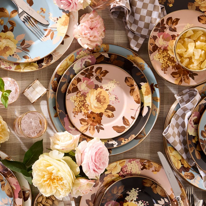 Wild Rose Brown Dinner Plate image number 7