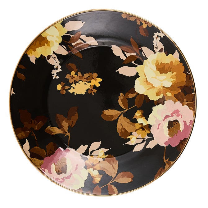 Wild Rose Brown Dinner Plate image number 0
