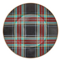 Tartan Black Dinner Plate