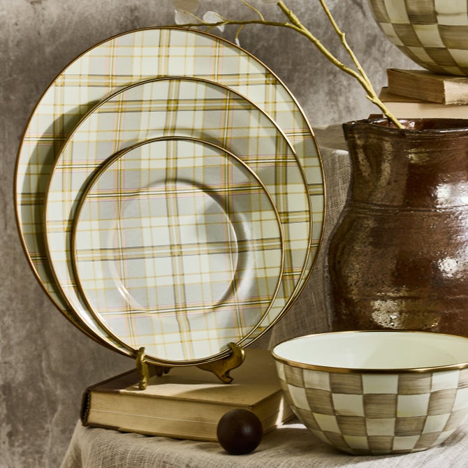 Tartan Latte Dinner Plate image number 5