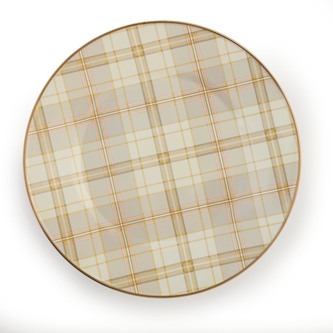 Tartan Latte Dinner Plate image number 0