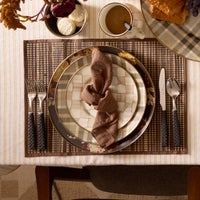Tartan Mocha Dinner Plate
