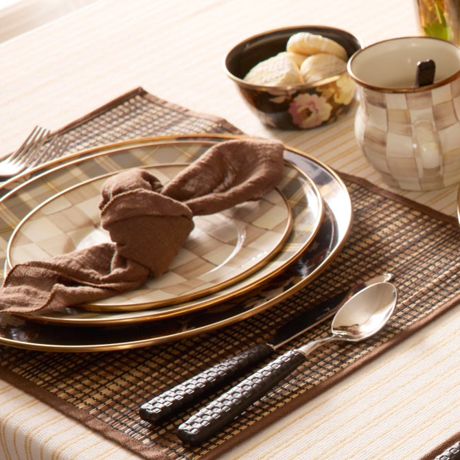 Tartan Mocha Dinner Plate image number 2