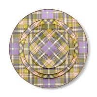 Tartan Violet Dinner Plate