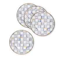 Sterling Check Dinner Plates, Set of 4