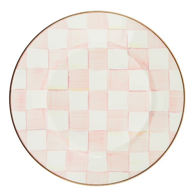 Rosy Check Dinner Plate image number 0