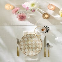 Mocha Check Enamel Dinnerware