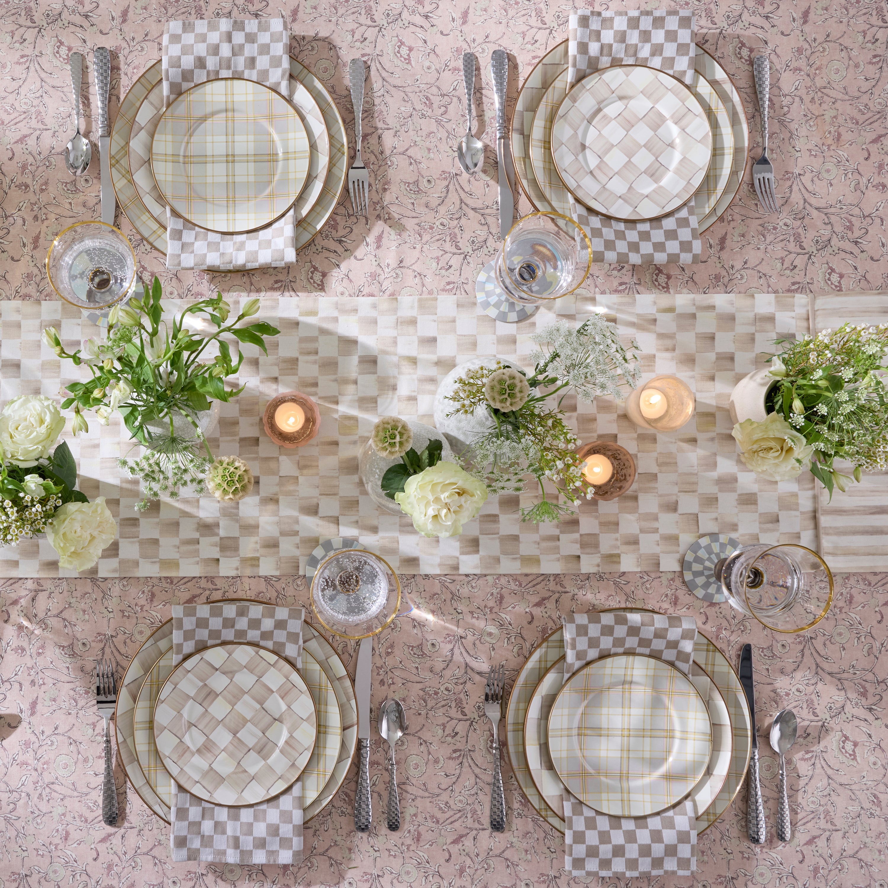 MacKenzie-Childs | Mocha Check Dinner Plate