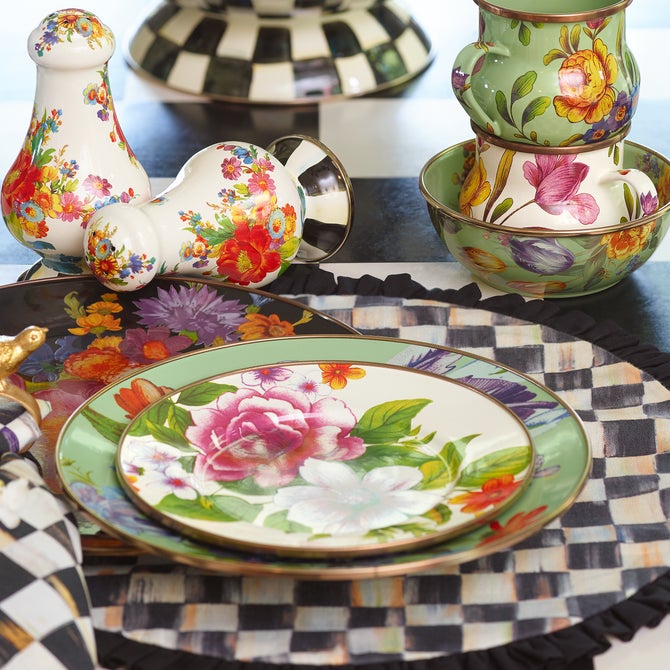 Green Flower Market Dinner Plate image number 1