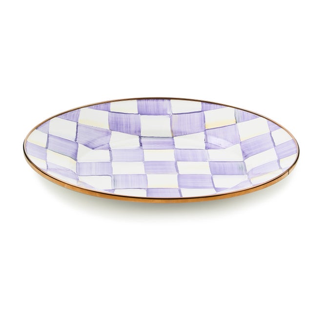 Violet Check Dinner Plate image number 2