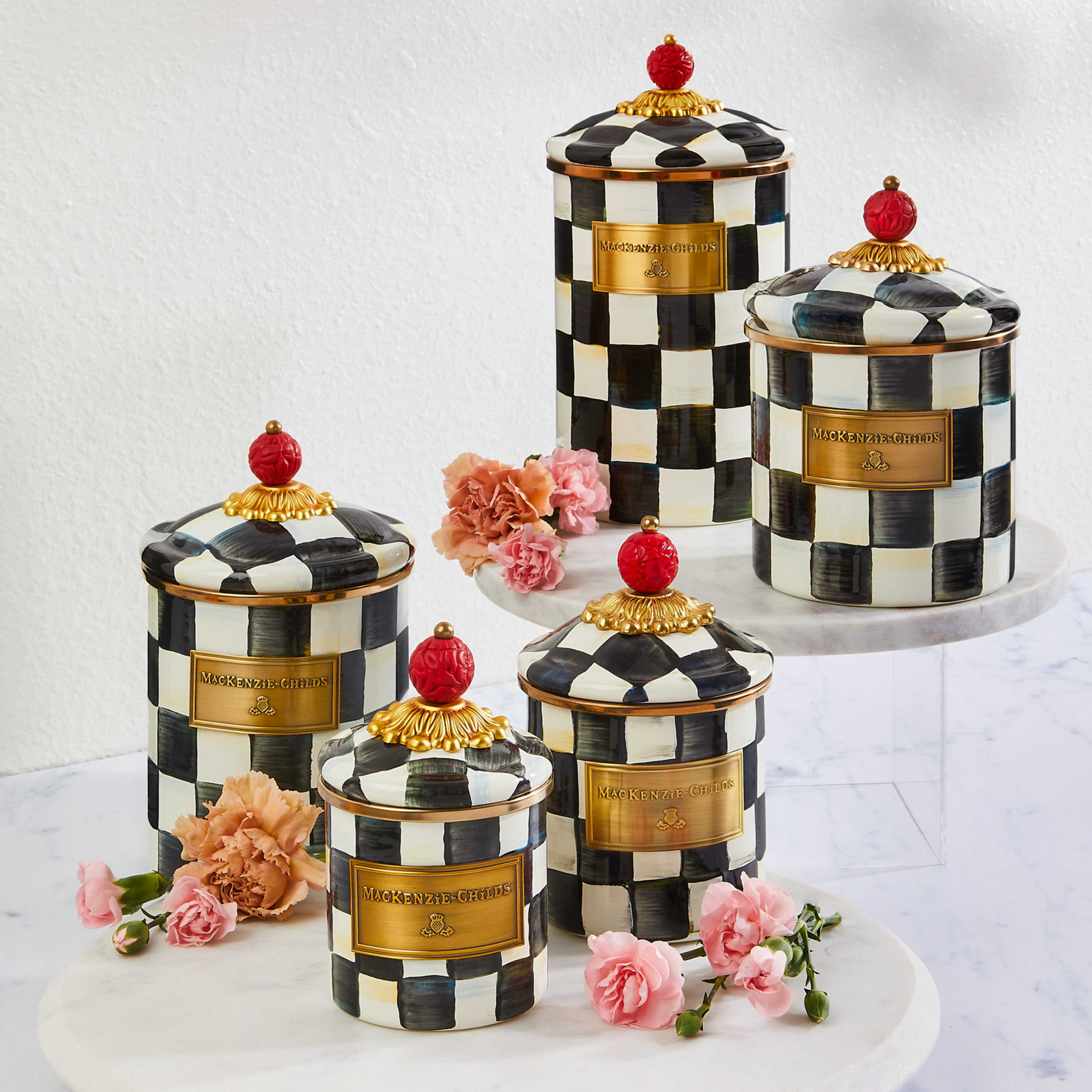 MacKenzie-Childs | Courtly Check Canisters, Set of 3