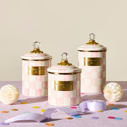 Rosy Check Canisters, Set of 3