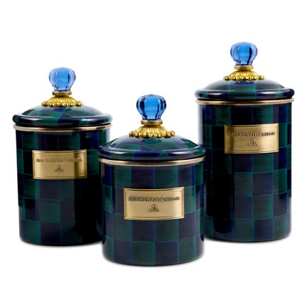 Juniper Check Canisters, Set of 3