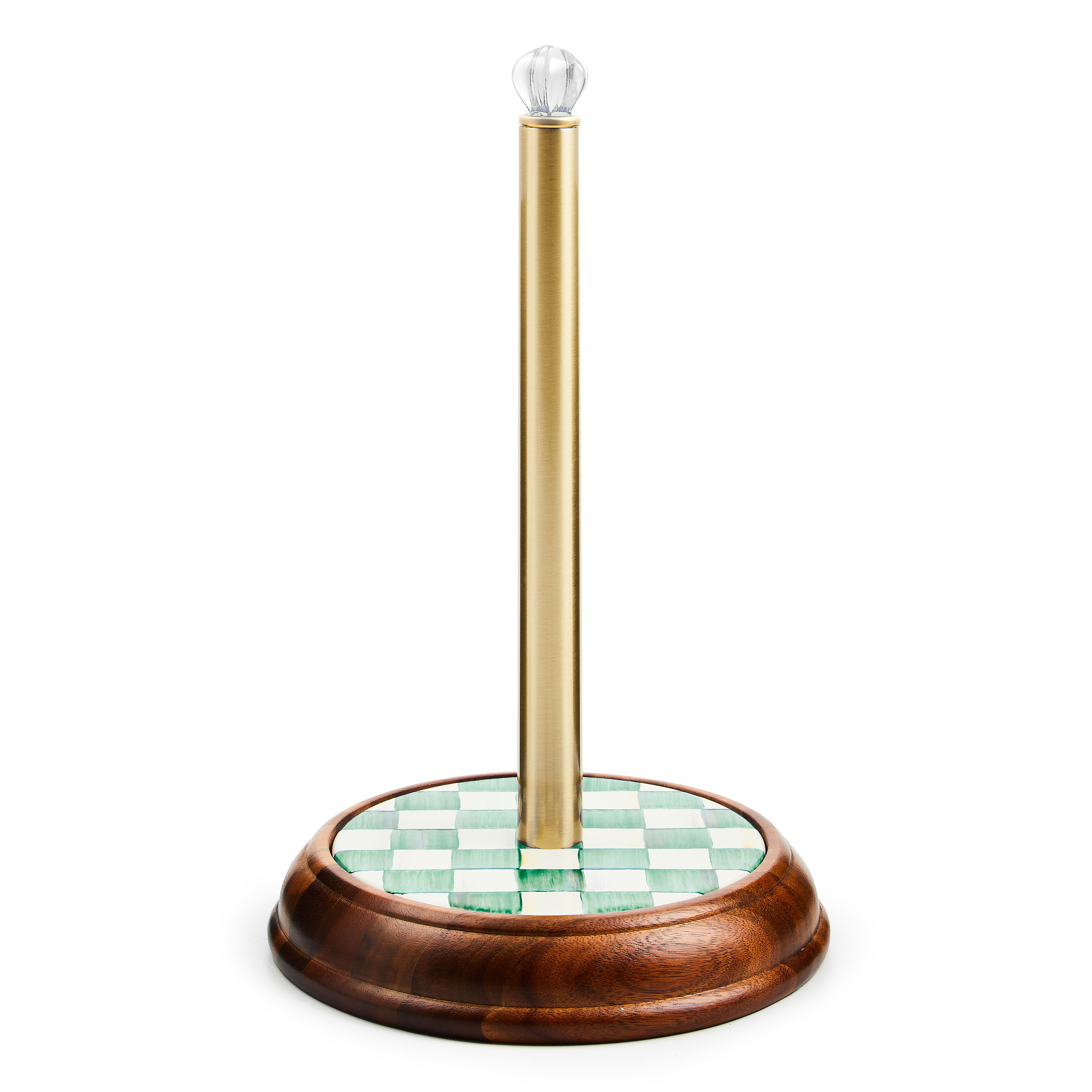 MacKenzie-Childs Check Wood Paper Towel Holder - Thumbnail 2