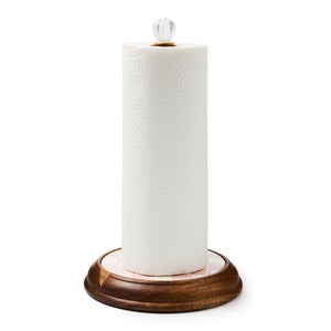 MacKenzie-Childs | Rosy Check Wood Paper Towel Holder