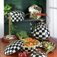 White Flower Market Wood Paper Towel Holder