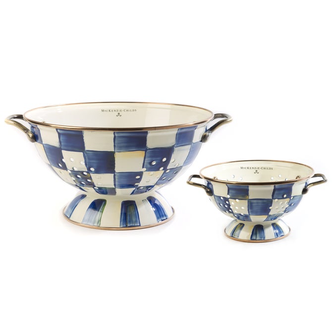 Royal Check Colanders, Set of 2 image number 0